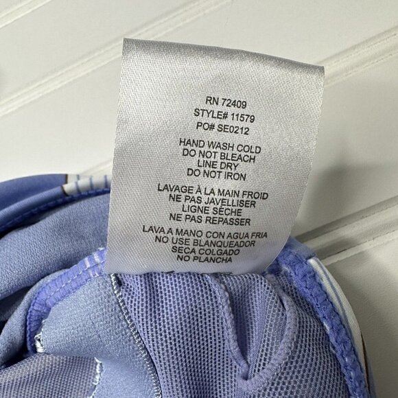 Jones New York Swimsuit Blue Floral One-Piece One Shoulder Cutout  Size M - Picture 10 of 14